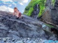 Cute teen caught stripping off and fingering soaking wet pussy in public - Hannah Goode