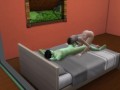 The girl made a blowjob to an alien guest and then fucked his green member Sims4