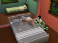 The girl made a blowjob to an alien guest and then fucked his green member Sims4