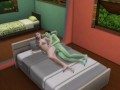 The girl made a blowjob to an alien guest and then fucked his green member Sims4