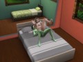 The girl made a blowjob to an alien guest and then fucked his green member Sims4