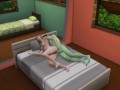 The girl made a blowjob to an alien guest and then fucked his green member Sims4