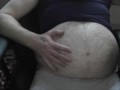 pregman is going into labor and move belly