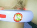 Playing with body massager with my wife