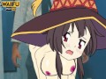 MEGUMIN Konosuba 2D Real Anime Big Japanese Ass Booty Cosplay Hentai Kono Subarashii Sekai porn sex