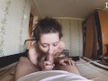 girl with a stunning figure rode on my dick and lick out all of cum