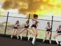 Submissive school girls in slut uniform dancing on the classroom roof MMD R18