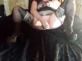 Watch Lingerie Slut Fuck Herself With Large Dildo