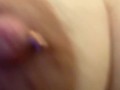 AyeAllie nipple play and sucking her nipples, close up