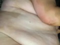Fatty pushes anal beads out of tight asshole