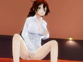 3D HENTAI Redhead girlfriend masturbates on your bed