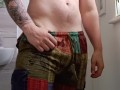 Pants, a six-pack, and a full bladder