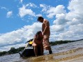 A quick break for a quick public blowjob and fuck on the jet ski