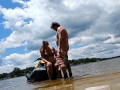 A quick break for a quick public blowjob and fuck on the jet ski