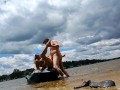 A quick break for a quick public blowjob and fuck on the jet ski