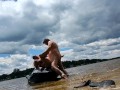 A quick break for a quick public blowjob and fuck on the jet ski