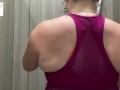 (armpit fetish) Showering sweaty armpits in women's gym locker room - GlimpseOfMe