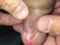 Twisting the shaft of my cock beyond 360 degrees and letting it go, observe in slow motion too
