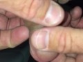 Twisting the shaft of my cock beyond 360 degrees and letting it go, observe in slow motion too