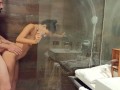 Stepsister Gets some cum on her perfect ass in the Bathroom