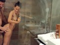 Stepsister Gets some cum on her perfect ass in the Bathroom