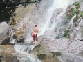 Naked Strip dance in the Waterfall and hot Masturbation outside - Angel Fowler