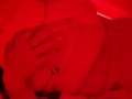 Girl caresses herself in the restroom of a nightclub