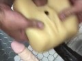 Kendra Lust's stroker toy takes on 3 cocks before getting her pussy covered in cum