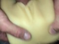 Kendra Lust's stroker toy takes on 3 cocks before getting her pussy covered in cum