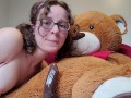TEEN DESPERATE FOR BOYFRIEND FUCKS HER TEDDYBEAR