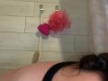 Fatty lubes asshole for enema 