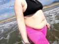Frolicking Fluph: Pulic Beach Belly Play