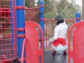 Naughty Teacher Ms. Julia Flashes her Panties at the Park!