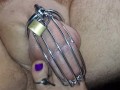 Fan Requested Purple Toes Teasing Hubby's Aching Caged Cock, pt 2/6