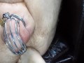 Fan Requested Purple Toes, Teasing Key to Hubby's Aching Caged, My Toes slide into His Ass, Pt 5/6