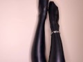 The nice shy girl has a special latex surprise