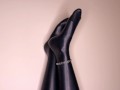The nice shy girl has a special latex surprise