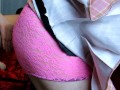 Dirty Talking Kelsey Pegging Femboy in Skirt with Big Strapless Dildo