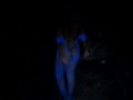  ebony slut with huge 38dd tits walks naked