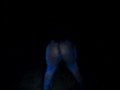  ebony slut with huge 38dd tits walks naked