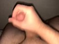 Young college student shoots and drips cum