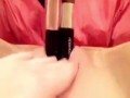 Stuffing my step sisters makeup brushes in my pussy on Snapchat - shh don’t tell