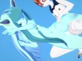 Pokemon Hentai Furry - Glaceon handjob and fucked by Cinderace