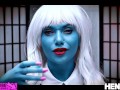 Real Life Hentai - JOI - Hot blue Alien Milf squirts everywhere