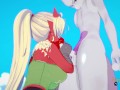 Pokemon Hentai Furry - Blaziken blowjob and handjob with cum in her mouth to Mewtwo