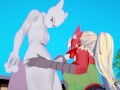 Pokemon Hentai Furry - Blaziken blowjob and handjob with cum in her mouth to Mewtwo