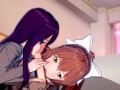 Yuri and Monika share a cock in the club! (POV) (3D Hentai) (Doki Doki Literature Club)