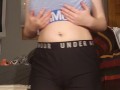Teasing you to suck my big mommy milkers