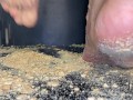 Feet crushing food barefoot ASMR