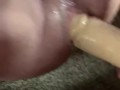 Mommy takes daddy to the room to peg his tight ass with a big fat cock! 